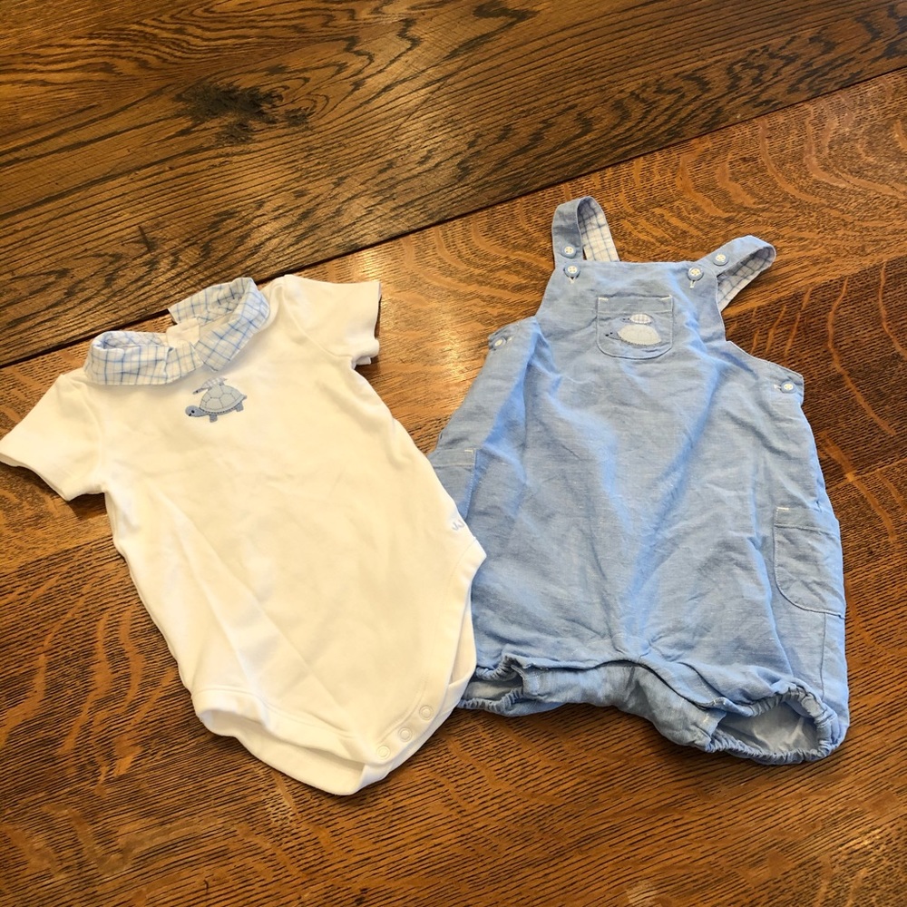 Janie and Jack Baby Boy Turtle Set.